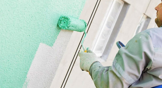 POSE DE PEINTURE MUR EXTÉRIEUR